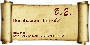 Bernhauser Enikő névjegykártya