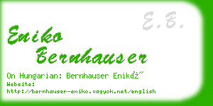 eniko bernhauser business card